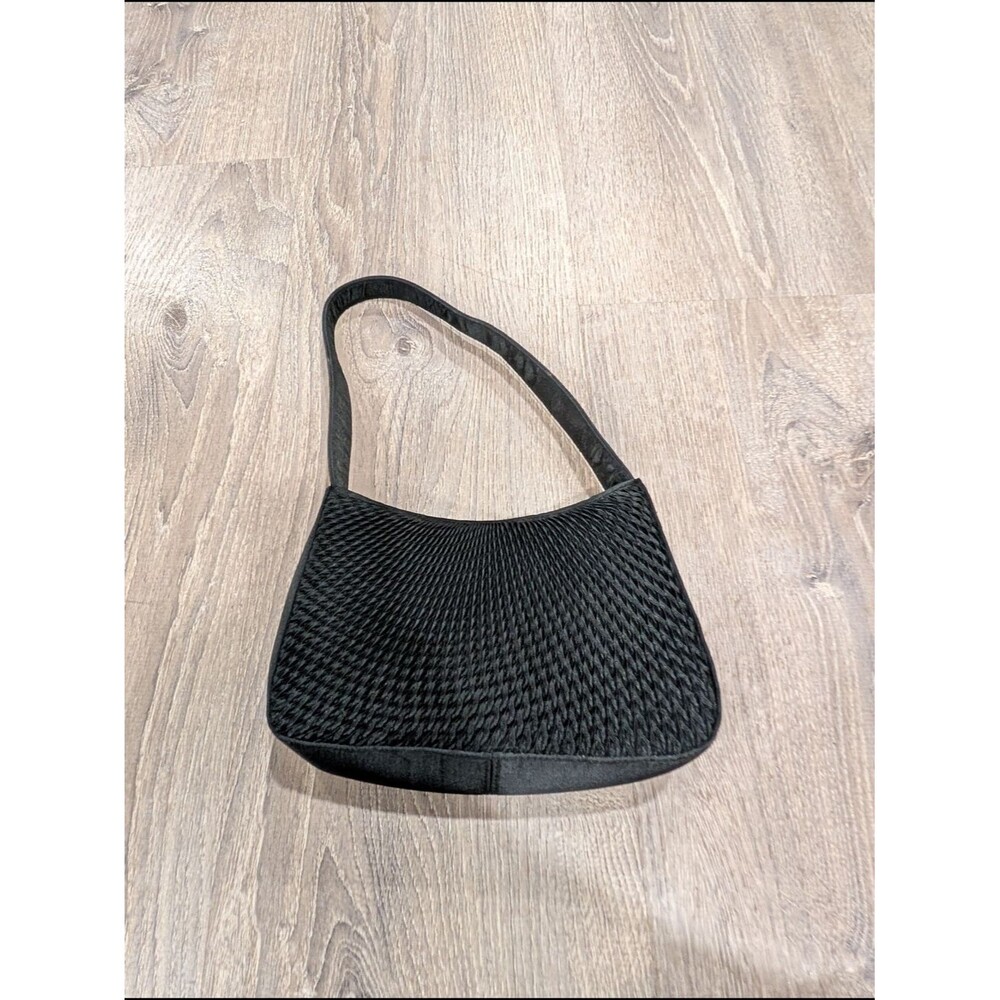 Vintage Pursuits Ltd Black Pleated Mini Evening Bag Clutch